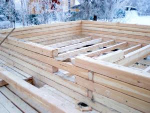 Зима - время для строительства деревянного дома